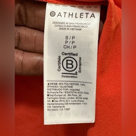 Athleta Women’s Orange/Red Savannah Strap Mini Dress NWOT Size Small - Picture 12 of 12